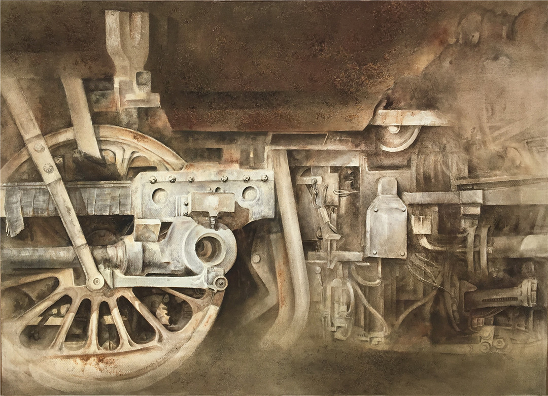 闵盈《路·转角》78cmx108cm水彩.jpg 闵盈《路·转角》78cmx108cm水彩.jpg